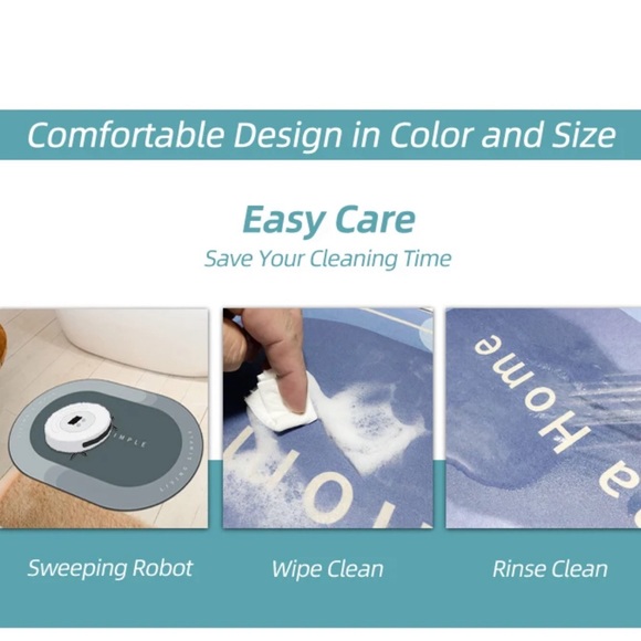 Non Slip Diatom Mud Shower Mats Super Absorbent - Picture 4 of 11